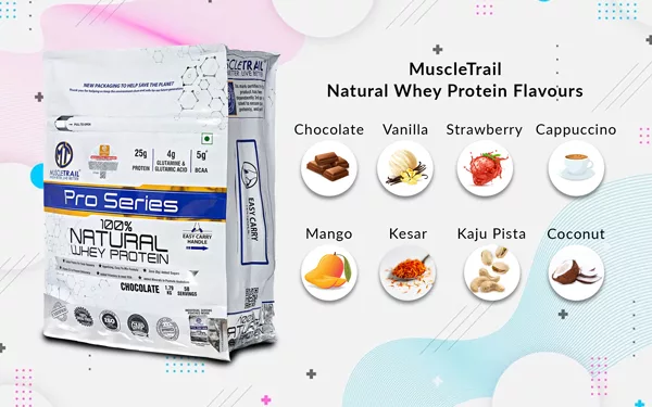 MuscleTrail Natural Whey Protein Flavours